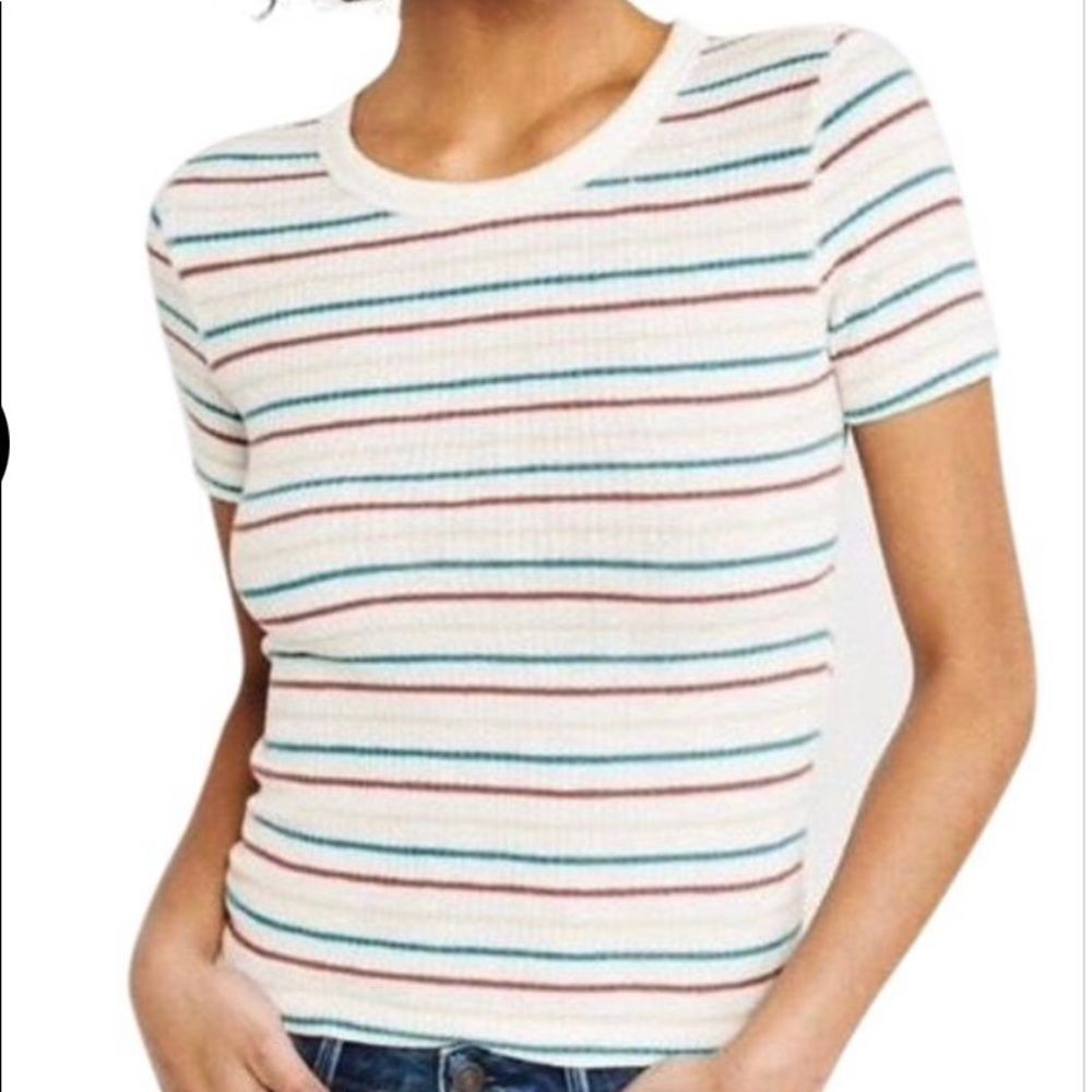 Abercrombie & Fitch Stripped Women's Tee Crew Neck Shirt | Size S